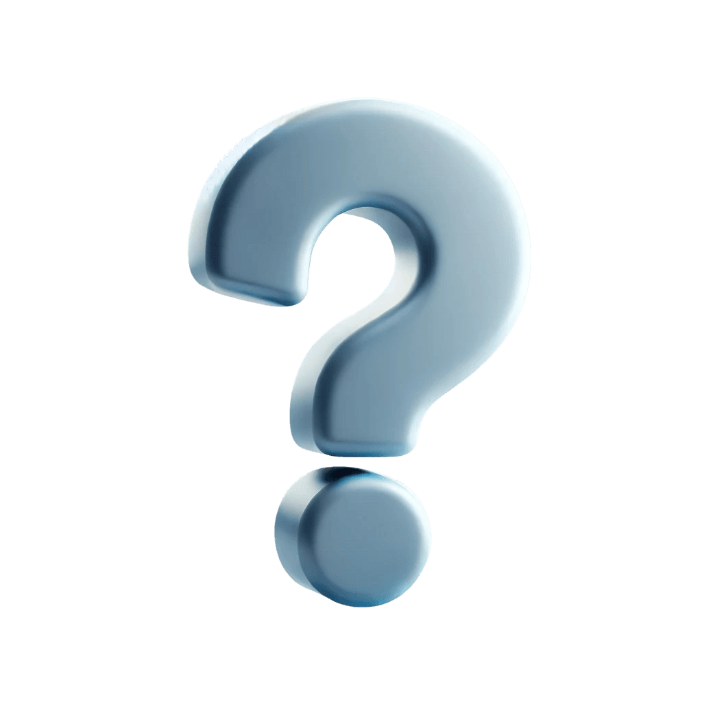 DALL·E 2025-02-28 13.27.44 - A 3D question mark with a smooth, modern design and soft lighting effects-Photoroom